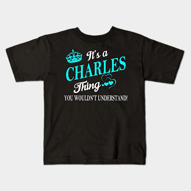 CHARLES Kids T-Shirt by Esssy